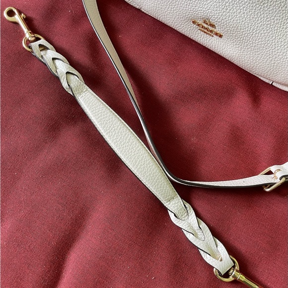 Authentic COACH Shoulder Bag Cream colored pebbled leather - Picture 4 of 14